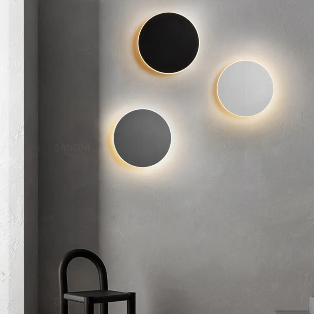 Rund LED væglampe – strømlinet moderne design